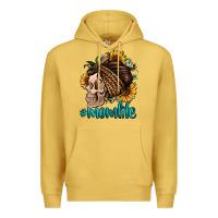 Antique Gold momlife skull with bandana Premium Hoodie - Jasminsmagicworld
