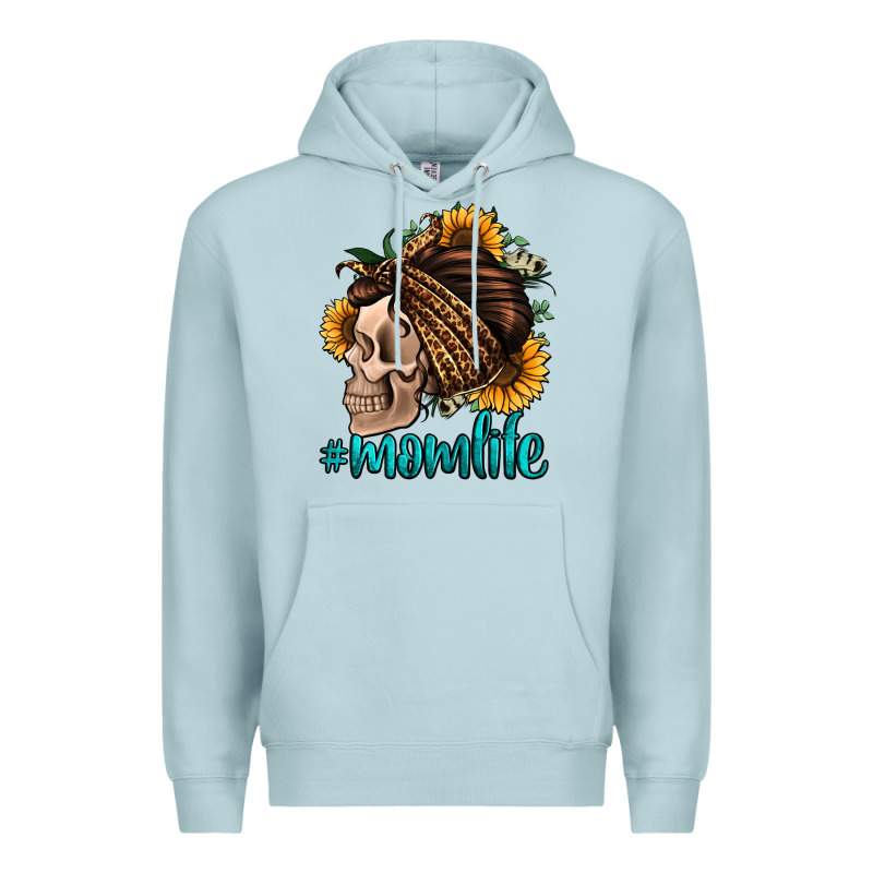 Momlife Skull With Bandana Premium Hoodie by Jasminsmagicworld | Teevron
