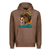 Chestnut momlife skull with bandana Premium Hoodie - Jasminsmagicworld