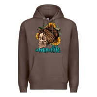 Coffee momlife skull with bandana Premium Hoodie - Jasminsmagicworld