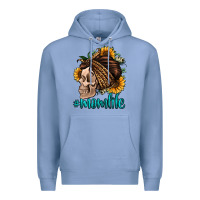 Colony Blue momlife skull with bandana Premium Hoodie - Jasminsmagicworld