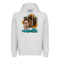 Dove Grey momlife skull with bandana Premium Hoodie - Jasminsmagicworld