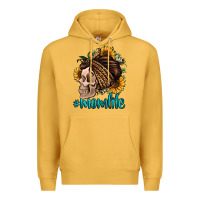 Mustard momlife skull with bandana Premium Hoodie - Jasminsmagicworld