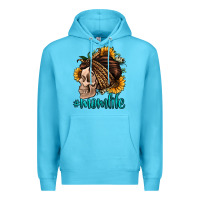 Ocean Blue momlife skull with bandana Premium Hoodie - Jasminsmagicworld