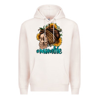 Pale Pink momlife skull with bandana Premium Hoodie - Jasminsmagicworld