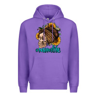 Purple momlife skull with bandana Premium Hoodie - Jasminsmagicworld