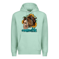 Seafoam momlife skull with bandana Premium Hoodie - Jasminsmagicworld
