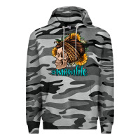 Slate Camo momlife skull with bandana Premium Hoodie - Jasminsmagicworld