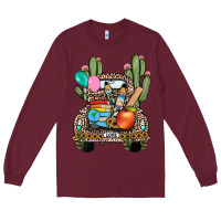 Burgundy farm truck,back to school Long Sleeve Tee - JahusDesignShop