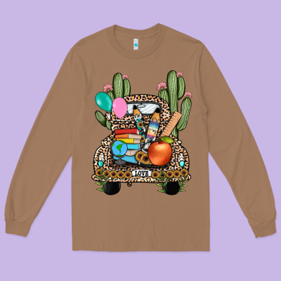 Farm Truck,back To School Long Sleeve Tee Designed By Jahusdesignshop