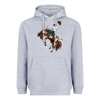 Heather Grey american paint horse rodeo cowboy Heavyweight Hoodie - MaliasSmallBusiness