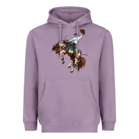 Lavender american paint horse rodeo cowboy Heavyweight Hoodie - MaliasSmallBusiness