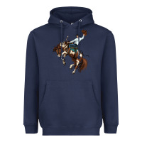Navy american paint horse rodeo cowboy Heavyweight Hoodie - MaliasSmallBusiness