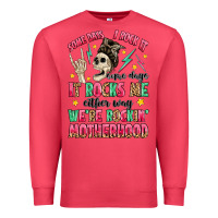 Cardinal some days i rock it some days it rocks me Premium Sweatshirt - MaliasSmallBusiness