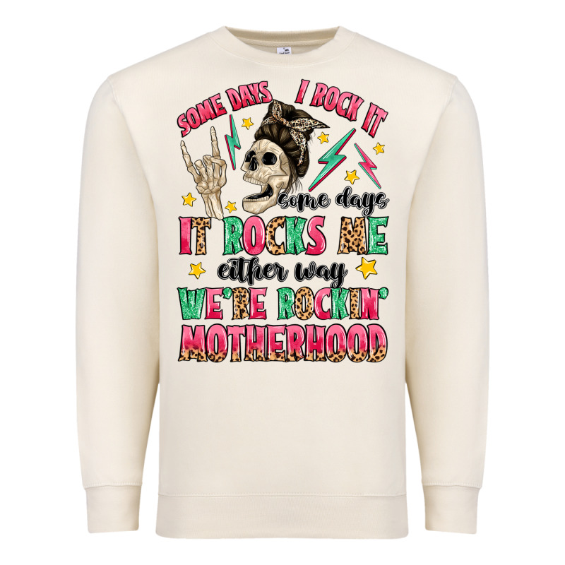 Some Days I Rock It Some Days It Rocks Me Premium Sweatshirt by MaliasSmallBusiness | Teevron