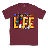 Burgundy name tribute to first responder dispatchers Classic Tee - CowhideDigitalArt
