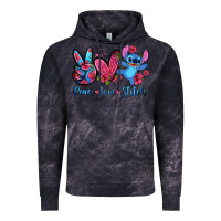 Cloud Black peace love stitch Vintage Hoodie - Zillion Design Studio