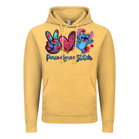 Vintage Mustard peace love stitch Vintage Hoodie - Zillion Design Studio