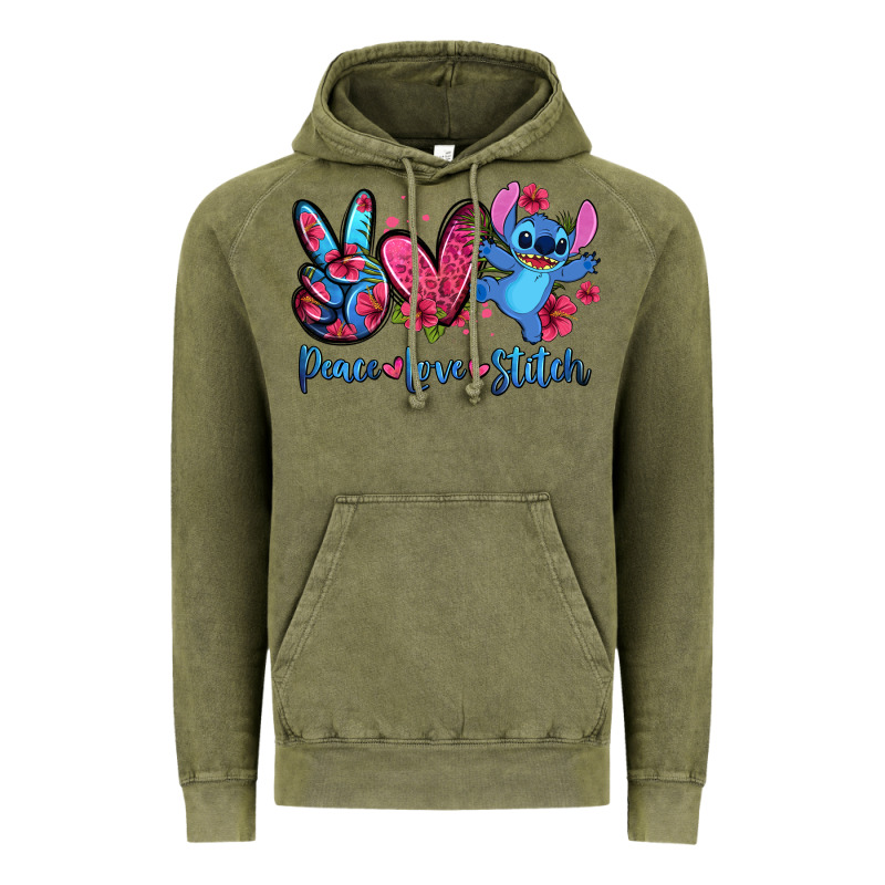 Peace Love Stitch Vintage Hoodie by Zillion Design Studio | Teevron