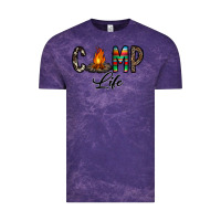Cloud Purple camp life Vintage Tee - CowhideDigitalArt