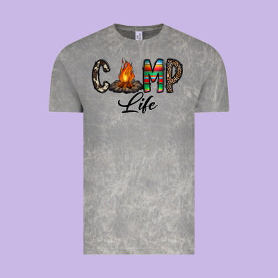 Camp Life Vintage Tee Designed By Cowhidedigitalart