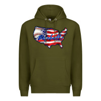 Army Green usa flag baseball Premium Hoodie - BarkalooDesign