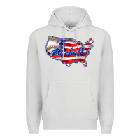 Dove Grey usa flag baseball Premium Hoodie - BarkalooDesign