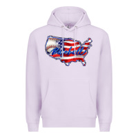 Lilac usa flag baseball Premium Hoodie - BarkalooDesign