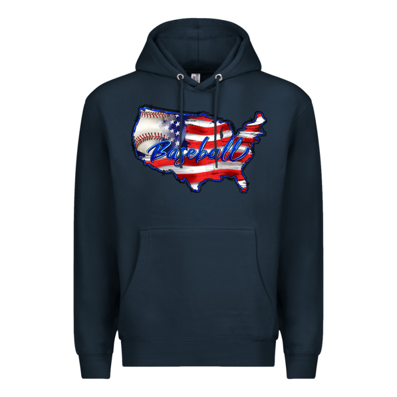 Usa Flag Baseball Premium Hoodie by BarkalooDesign | Teevron