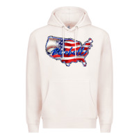 Pale Pink usa flag baseball Premium Hoodie - BarkalooDesign