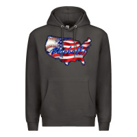Smoke usa flag baseball Premium Hoodie - BarkalooDesign