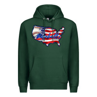 Sports Green usa flag baseball Premium Hoodie - BarkalooDesign