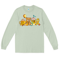 Matcha childhood cancer ribbon and coffee cups Long Sleeve Tee - AdoDesignShop