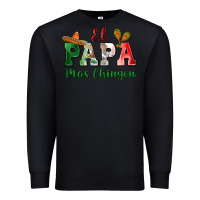 Black el papa mas chingon Premium Sweatshirt - MaliasSmallBusiness