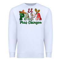 White el papa mas chingon Premium Sweatshirt - MaliasSmallBusiness