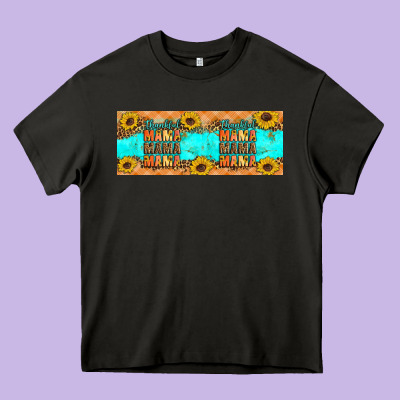Thankful Mama Mama Mama Heavy Core Tee Designed By Artiststas