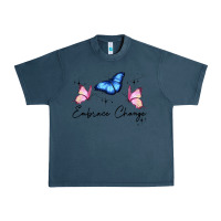 Midnight Navy embrace change Urban Heavy Tee - JahusDesignShop