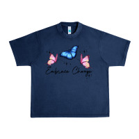 Navy embrace change Urban Heavy Tee - JahusDesignShop