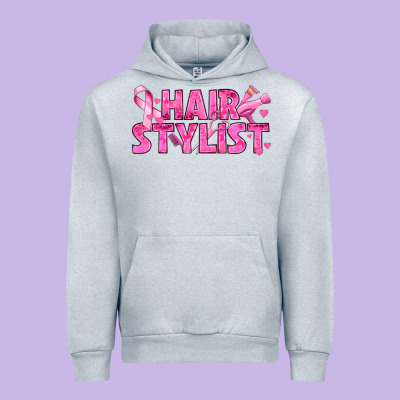 Breast Cancer Hair Stylist Urban Hoodie Designed By Texasbilliewilder
