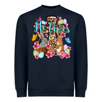 Navy Easter Day He lives Heavyweight Sweatshirt - OliviaCreatesArt