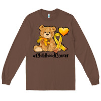 Chestnut childhood cancer and cancer ribbon Long Sleeve Tee - AdoDesignShop