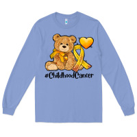 Colony Blue childhood cancer and cancer ribbon Long Sleeve Tee - AdoDesignShop