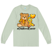 Matcha childhood cancer and cancer ribbon Long Sleeve Tee - AdoDesignShop