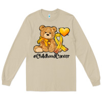 Mushroom childhood cancer and cancer ribbon Long Sleeve Tee - AdoDesignShop