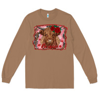 Toasted Coconut be mine highland cow Long Sleeve Tee - AdoDesignShop