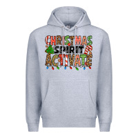 Heather Grey christmas spirit activate Premium Hoodie - Jasminsmagicworld