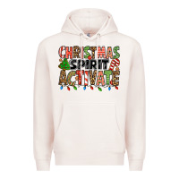Pale Pink christmas spirit activate Premium Hoodie - Jasminsmagicworld