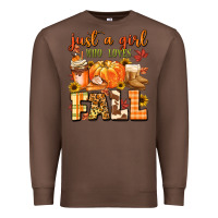 Chestnut just a girl who loves fall Premium Sweatshirt - MaliasSmallBusiness