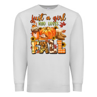 Dove Grey just a girl who loves fall Premium Sweatshirt - MaliasSmallBusiness