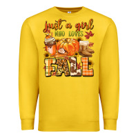 Lemon just a girl who loves fall Premium Sweatshirt - MaliasSmallBusiness